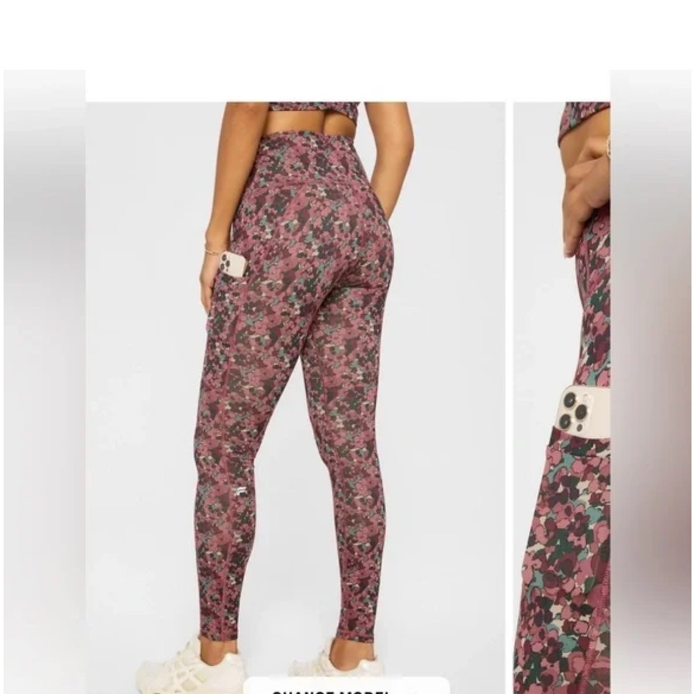 Fabletics Mauve print Patterned Leggings size: XL
